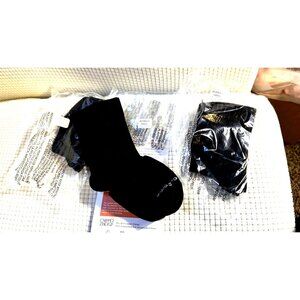 3 Pair Black Tommy Copper Compression Crew Socks, Size Small, Shoe 4-6.5, NIB